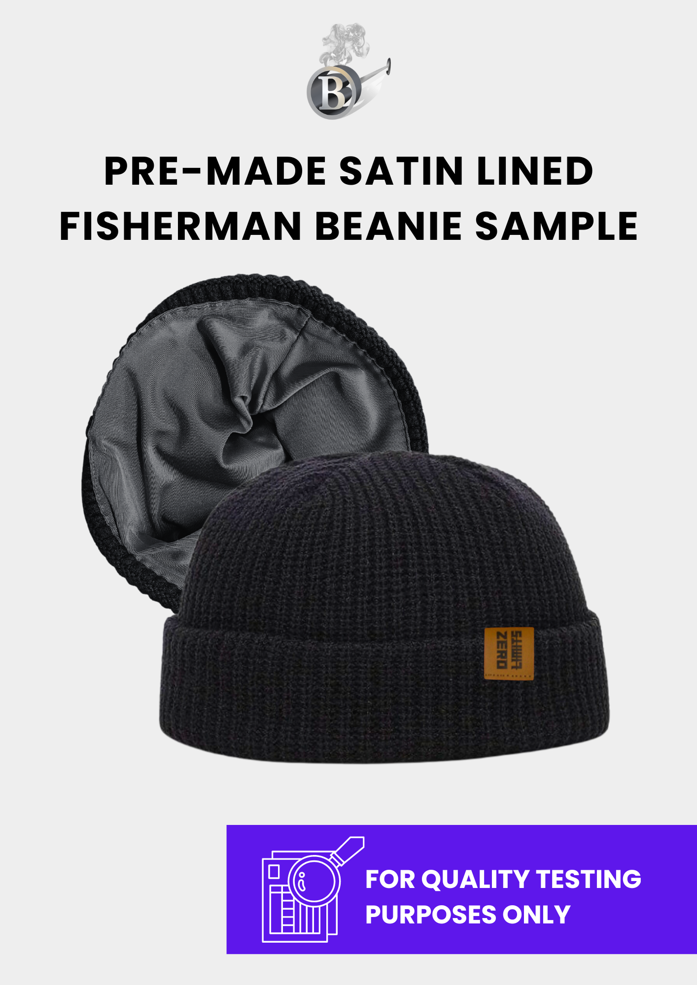 Beanie Sample (Satin Lined)
