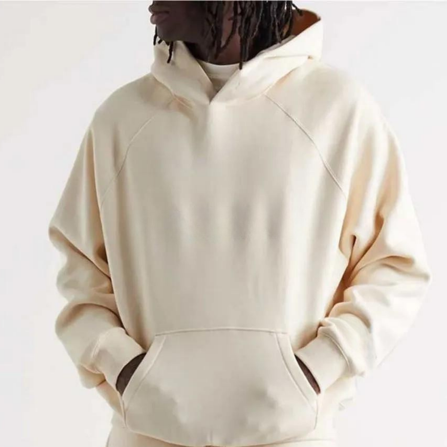 Essentials Oversized, Organic Luxe Fleece Hoodie Sample