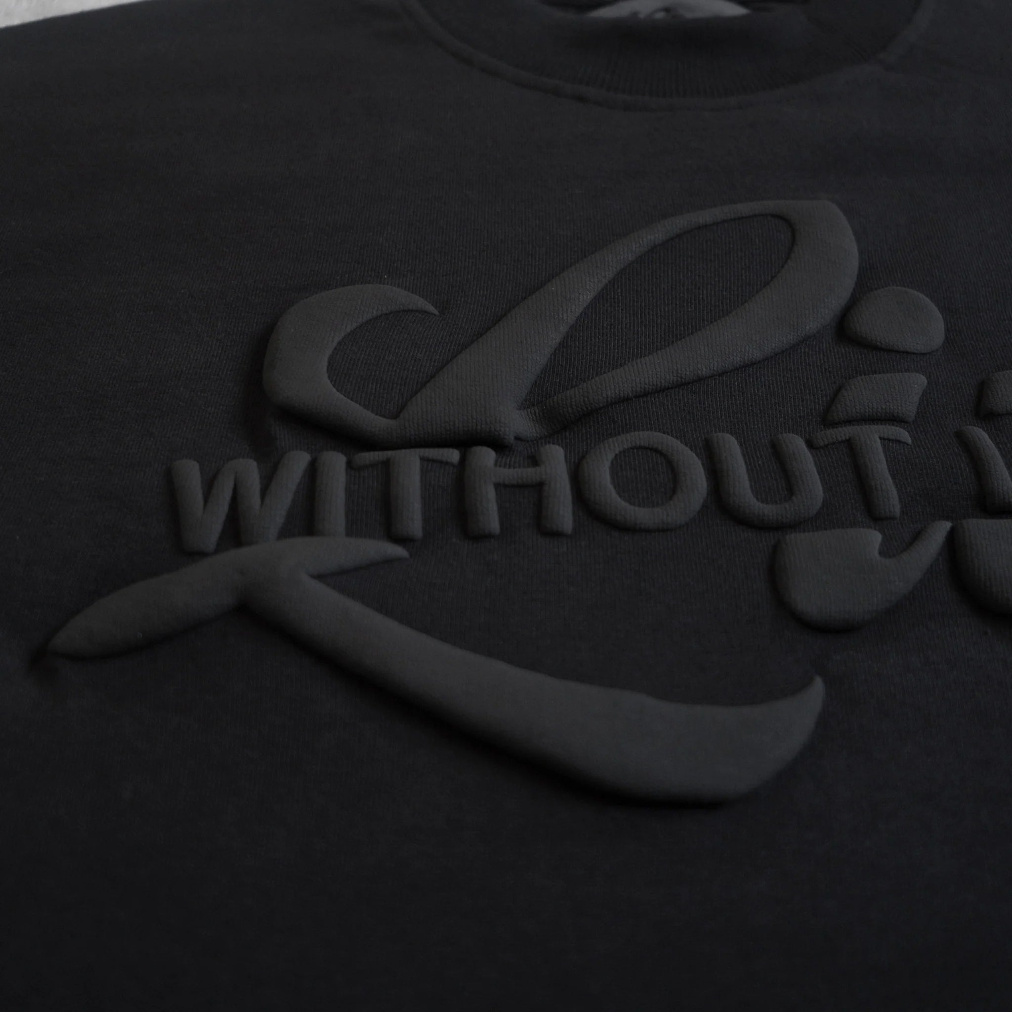 Premium Pre-made Classic Heavy weight Boxy Puff Print Tee Sample