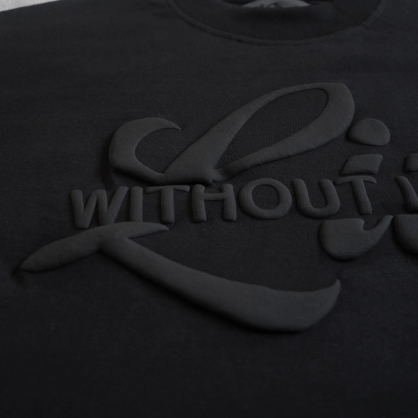Premium Pre-made Classic Heavy weight Boxy Puff Print Tee Sample