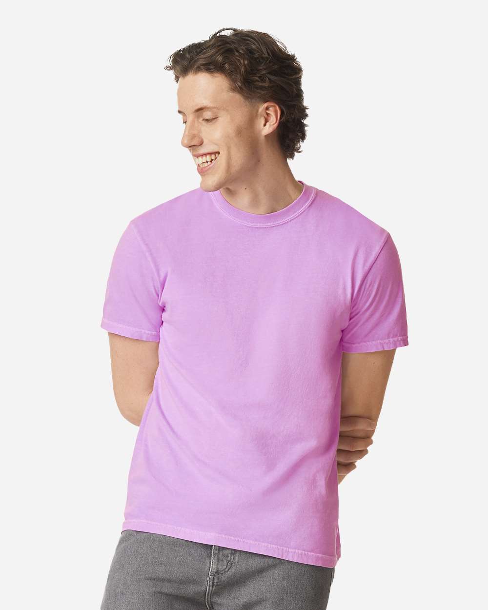 Garment-dyed custom lifestyle T-shirt with a relaxed washed finish