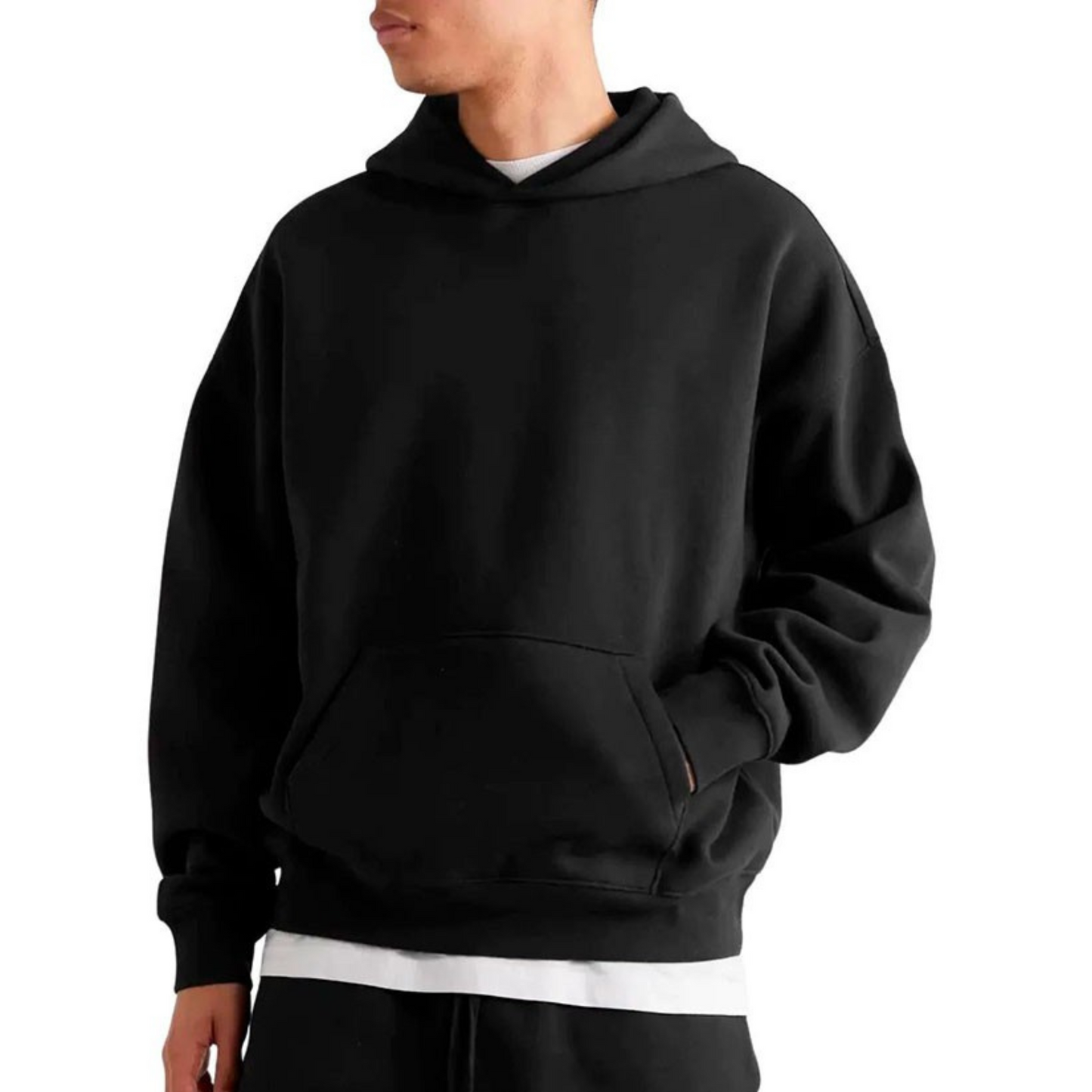 Essentials Oversized, Organic Luxe Fleece Hoodie Sample